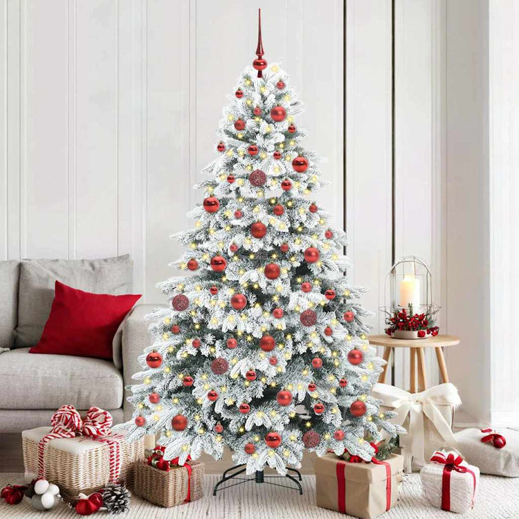 Vidaxx sapin de Noël artificiel avec 300 LED avec standard blanc 180 cm PE et PVC