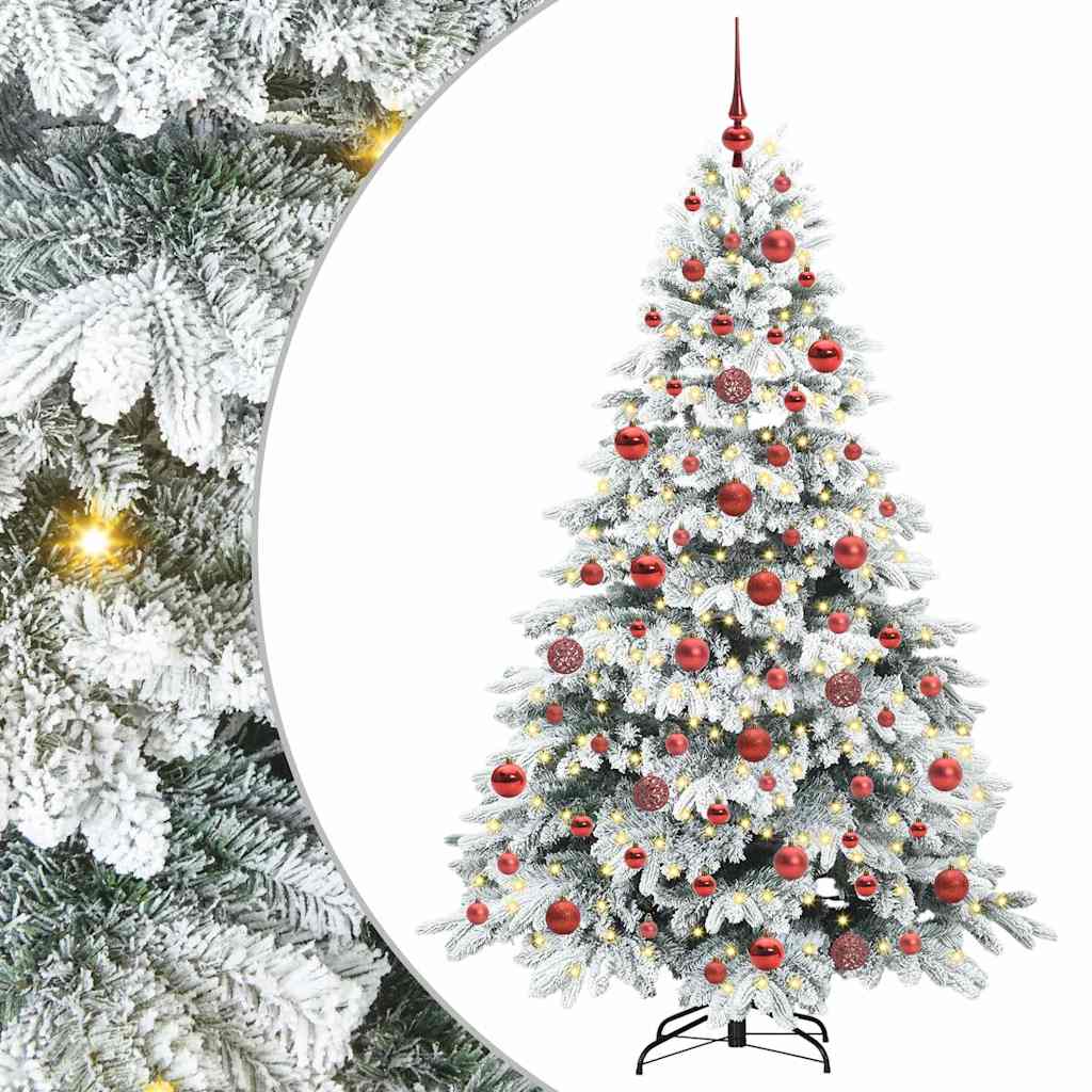 Vidaxx sapin de Noël artificiel avec 300 LED avec standard blanc 180 cm PE et PVC