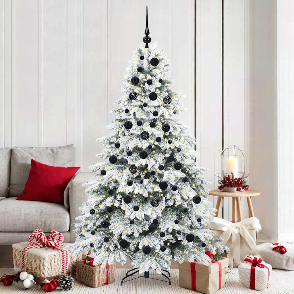 Vidaxx sapin de Noël artificiel avec 300 LED avec standard blanc 180 cm PE et PVC