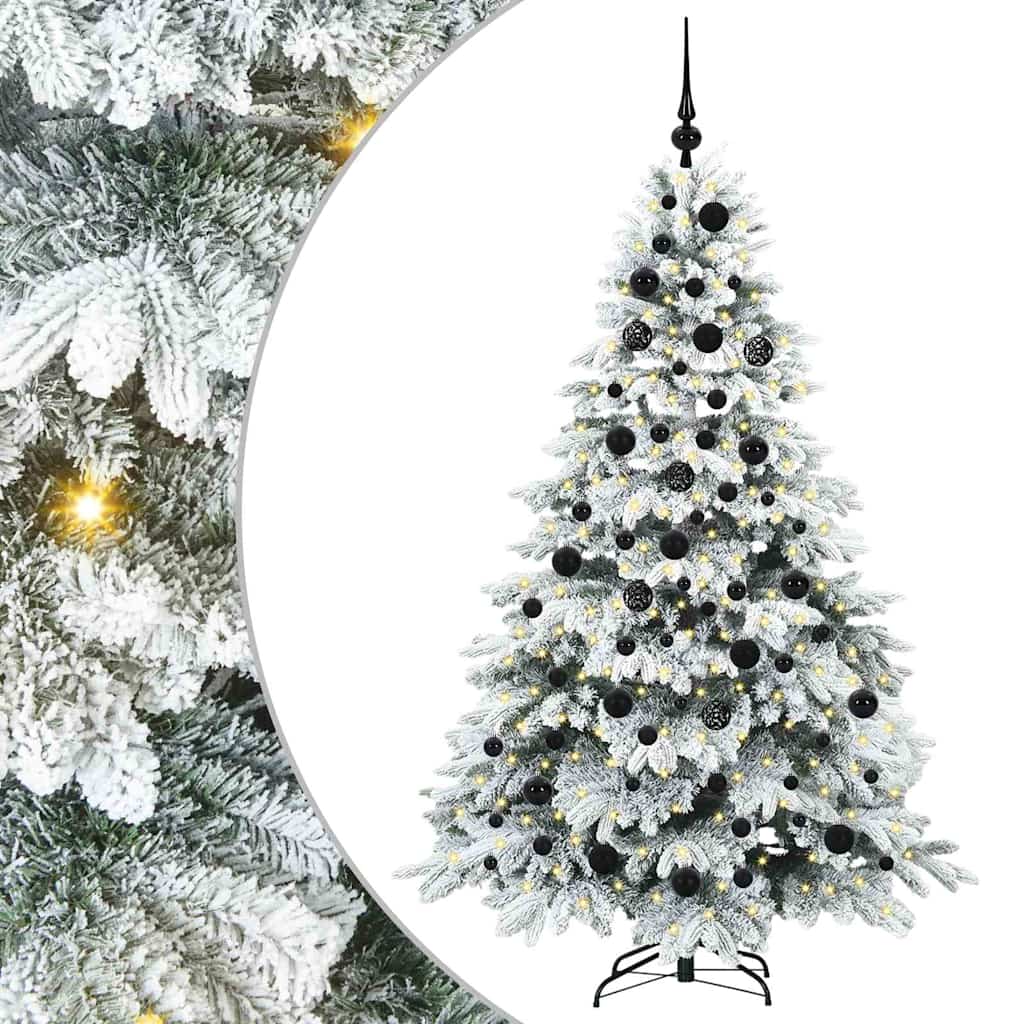Vidaxx sapin de Noël artificiel avec 300 LED avec standard blanc 180 cm PE et PVC