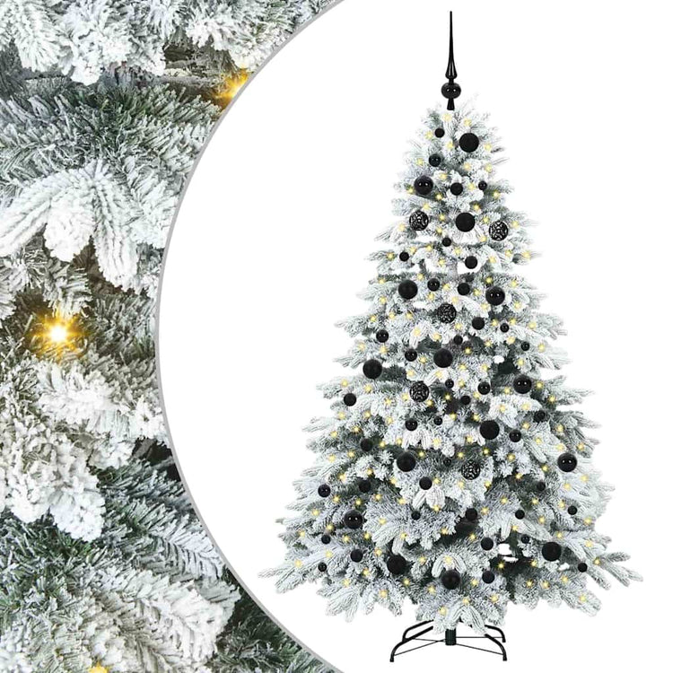 Vidaxx sapin de Noël artificiel avec 300 LED avec standard blanc 180 cm PE et PVC