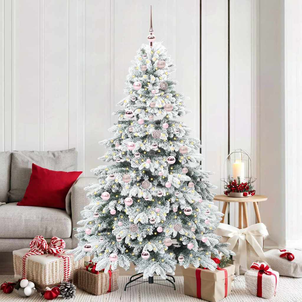 Vidaxx sapin de Noël artificiel avec 300 LED avec standard blanc 180 cm PE et PVC