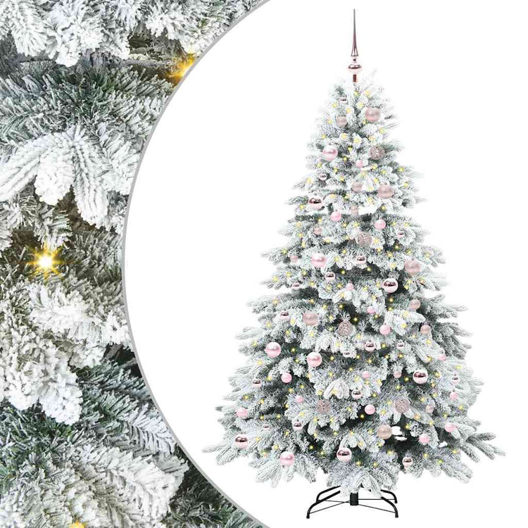 Vidaxx sapin de Noël artificiel avec 300 LED avec standard blanc 180 cm PE et PVC