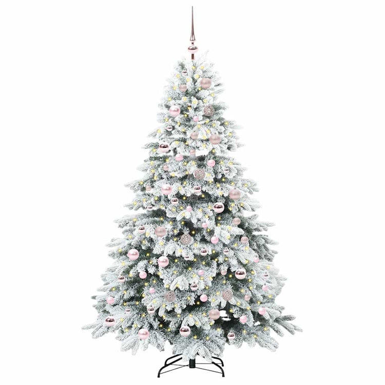 Vidaxx sapin de Noël artificiel avec 300 LED avec standard blanc 180 cm PE et PVC