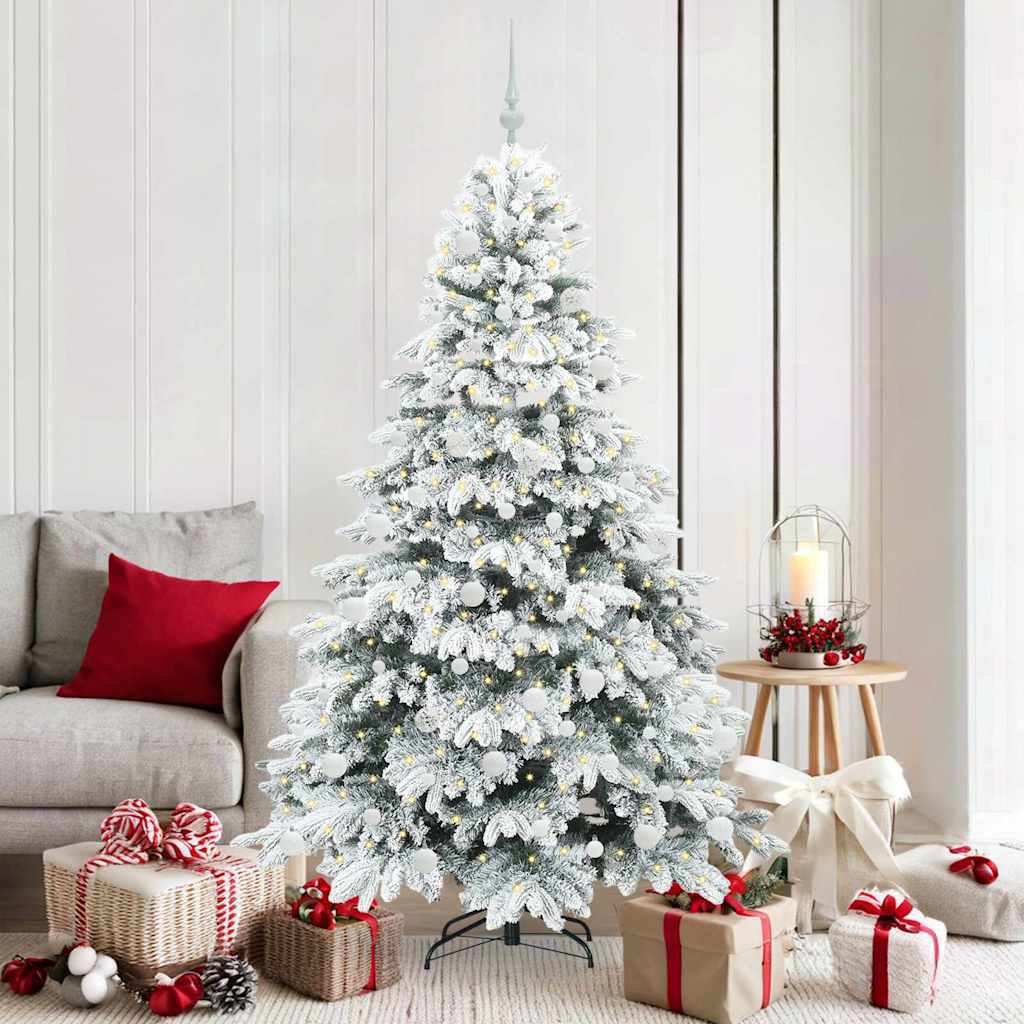Vidaxx sapin de Noël artificiel avec 300 LED avec standard blanc 180 cm PE et PVC