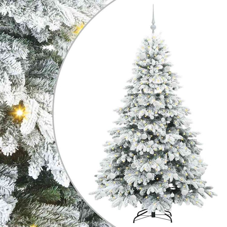 Vidaxx sapin de Noël artificiel avec 300 LED avec standard blanc 180 cm PE et PVC