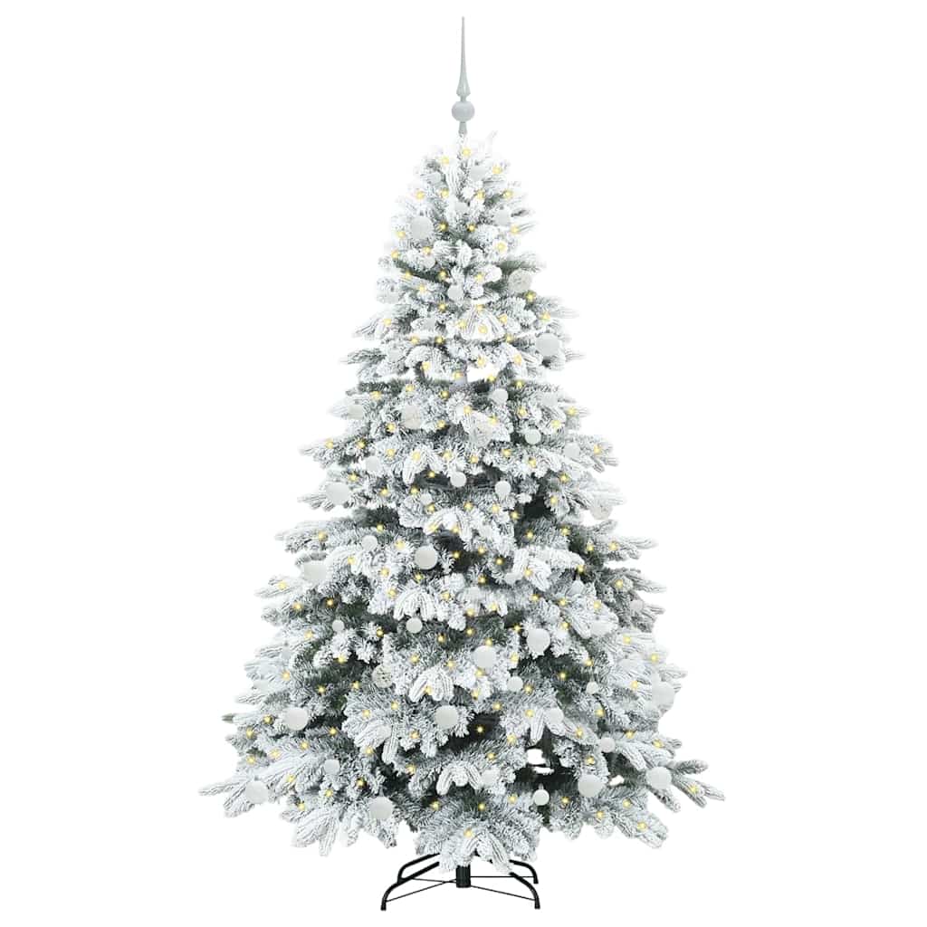 Vidaxx sapin de Noël artificiel avec 300 LED avec standard blanc 180 cm PE et PVC