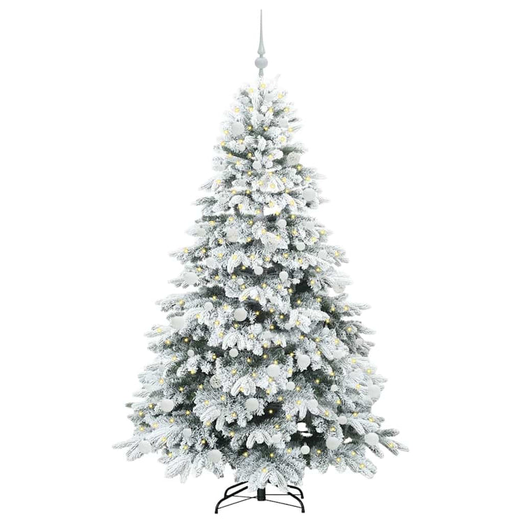Vidaxx sapin de Noël artificiel avec 300 LED avec standard blanc 180 cm PE et PVC