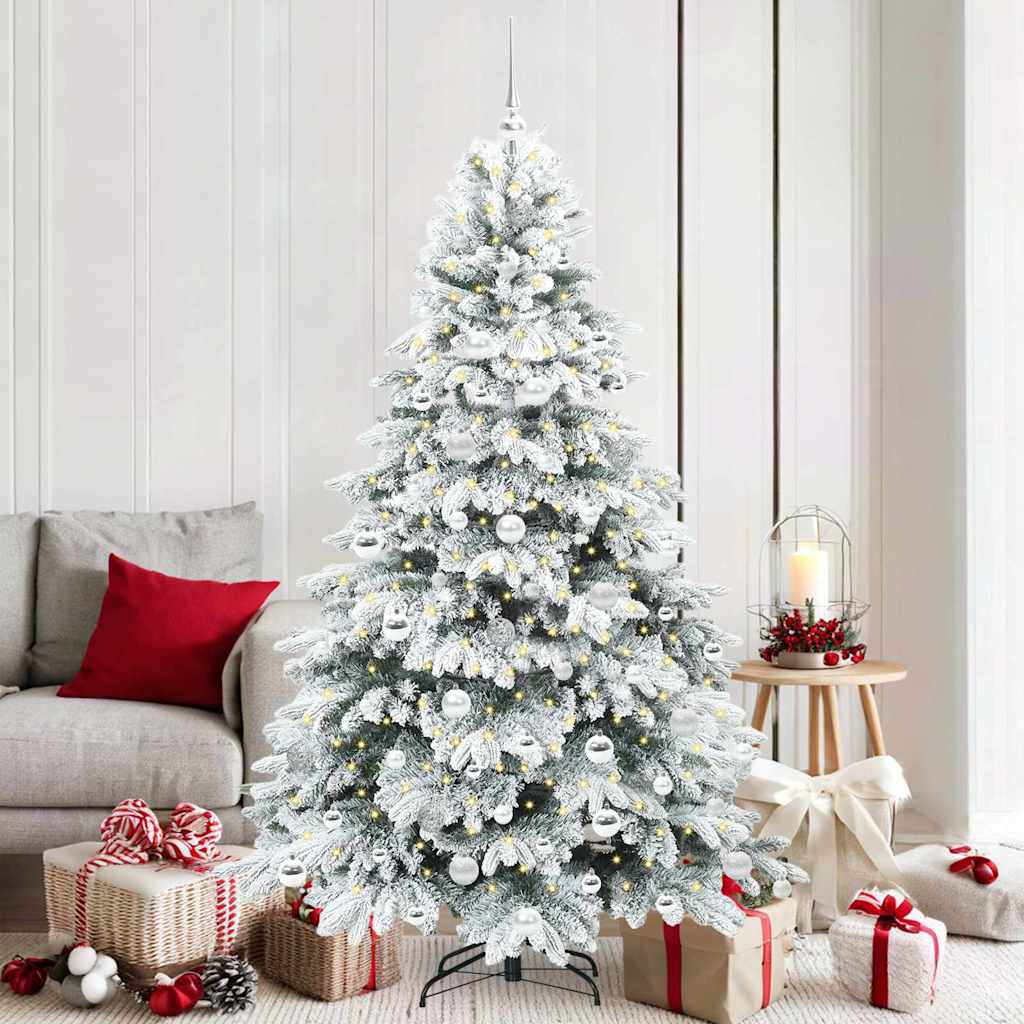 Vidaxx sapin de Noël artificiel avec 300 LED avec standard blanc 180 cm PE et PVC