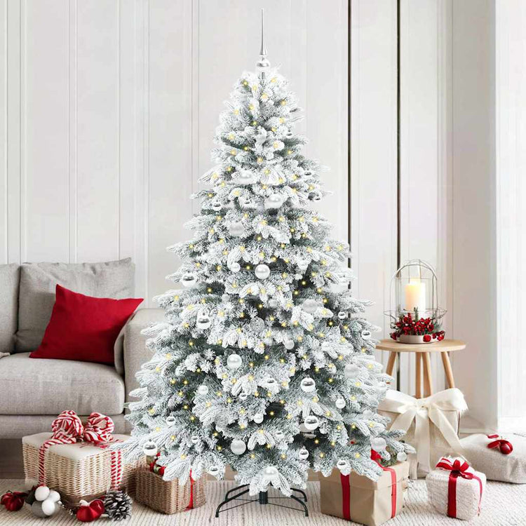 Vidaxx sapin de Noël artificiel avec 300 LED avec standard blanc 180 cm PE et PVC