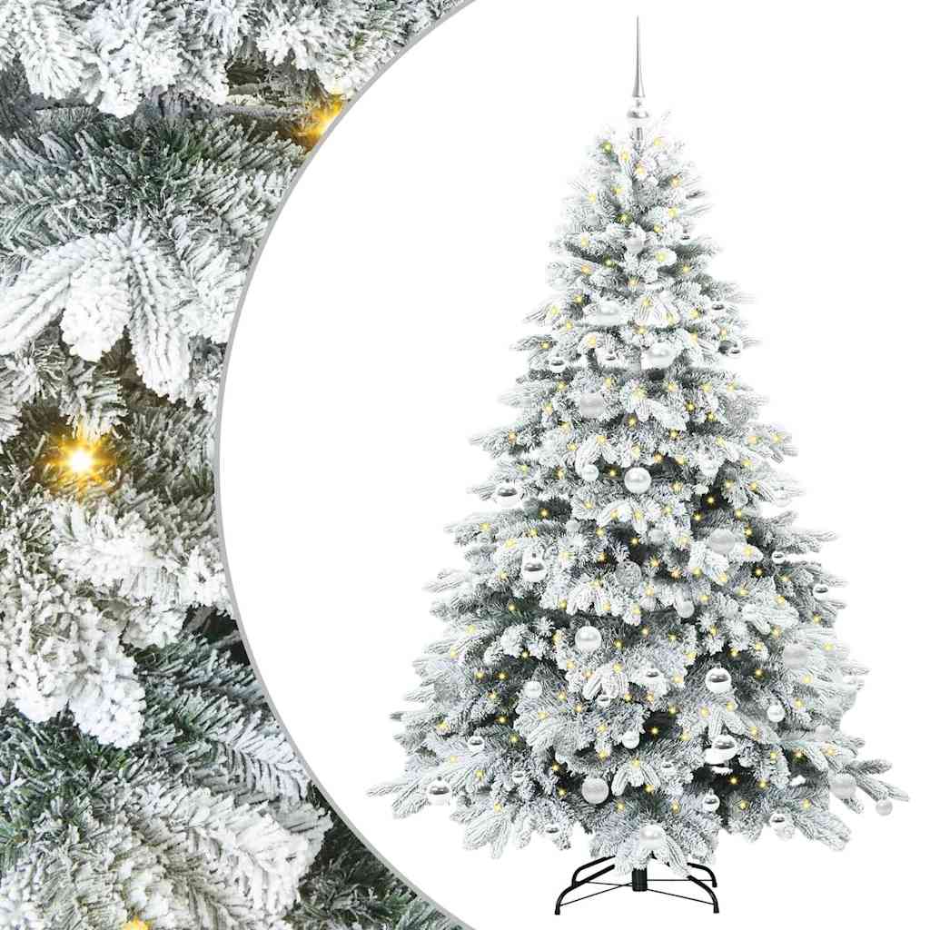 Vidaxx sapin de Noël artificiel avec 300 LED avec standard blanc 180 cm PE et PVC