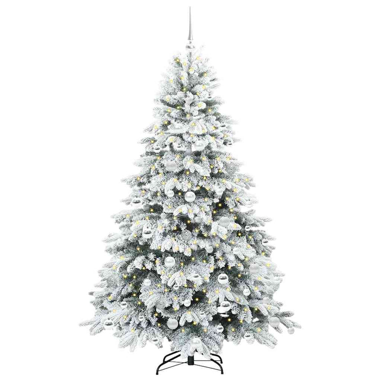 Vidaxx sapin de Noël artificiel avec 300 LED avec standard blanc 180 cm PE et PVC