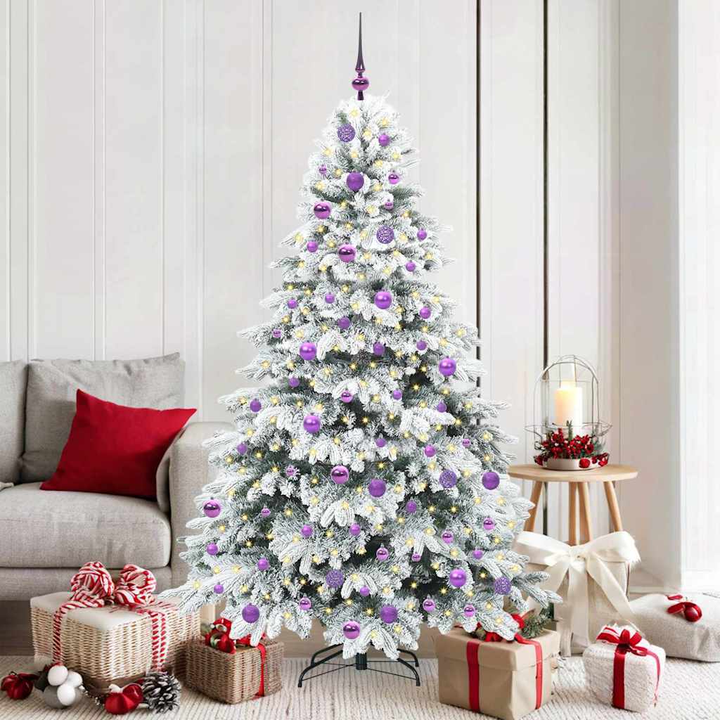 Vidaxx sapin de Noël artificiel avec 300 LED avec standard blanc 180 cm PE et PVC