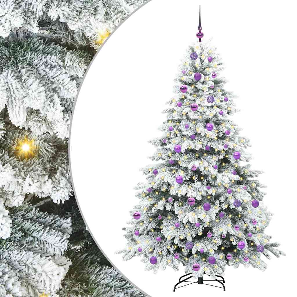 Vidaxx sapin de Noël artificiel avec 300 LED avec standard blanc 180 cm PE et PVC