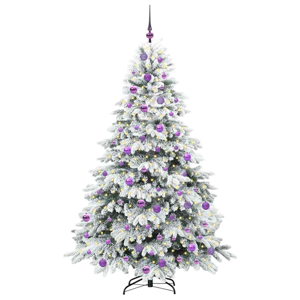 Vidaxx sapin de Noël artificiel avec 300 LED avec standard blanc 180 cm PE et PVC