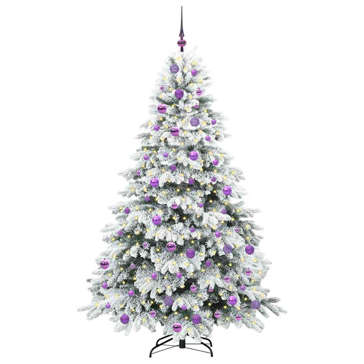 Vidaxx sapin de Noël artificiel avec 300 LED avec standard blanc 180 cm PE et PVC