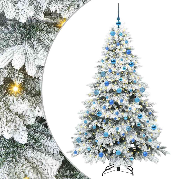 Vidaxx sapin de Noël artificiel avec 300 LED avec standard blanc 180 cm PE et PVC