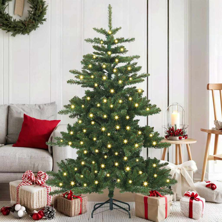 Vidaxx sapin de Noël artificiel pliant vert 150 cm PVC et acier