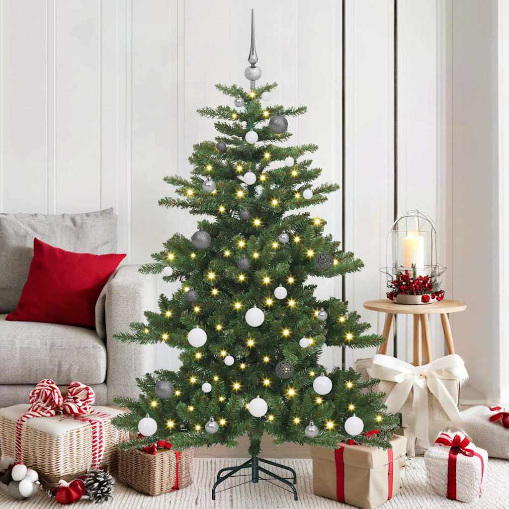 Vidaxx sapin de Noël artificiel pliant vert 150 cm PVC et acier