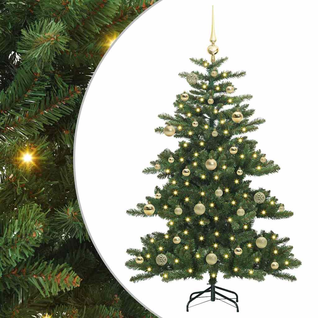 Vidaxx sapin de Noël artificiel pliant vert 150 cm PVC et acier