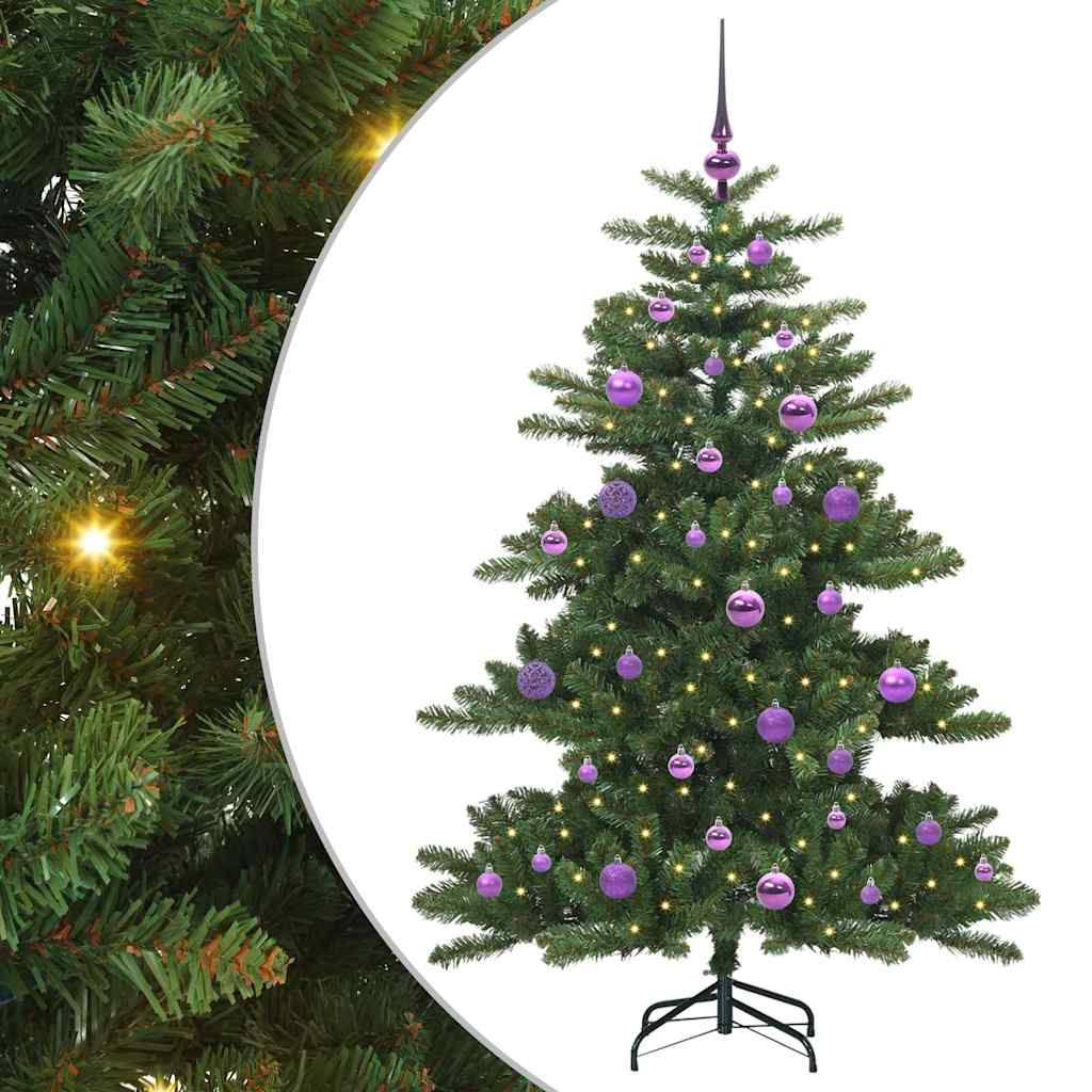 Vidaxx sapin de Noël artificiel pliant vert 150 cm PVC et acier