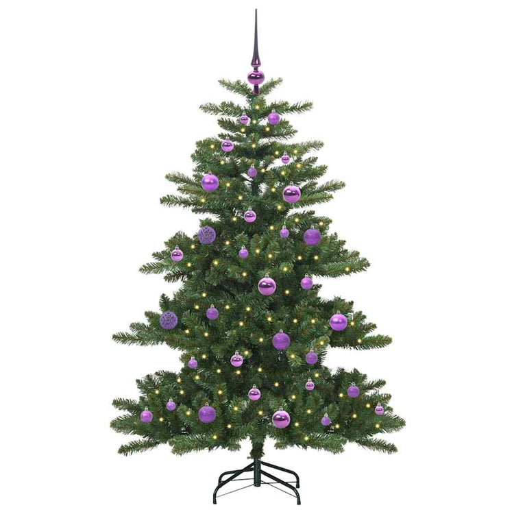 Vidaxx sapin de Noël artificiel pliant vert 150 cm PVC et acier