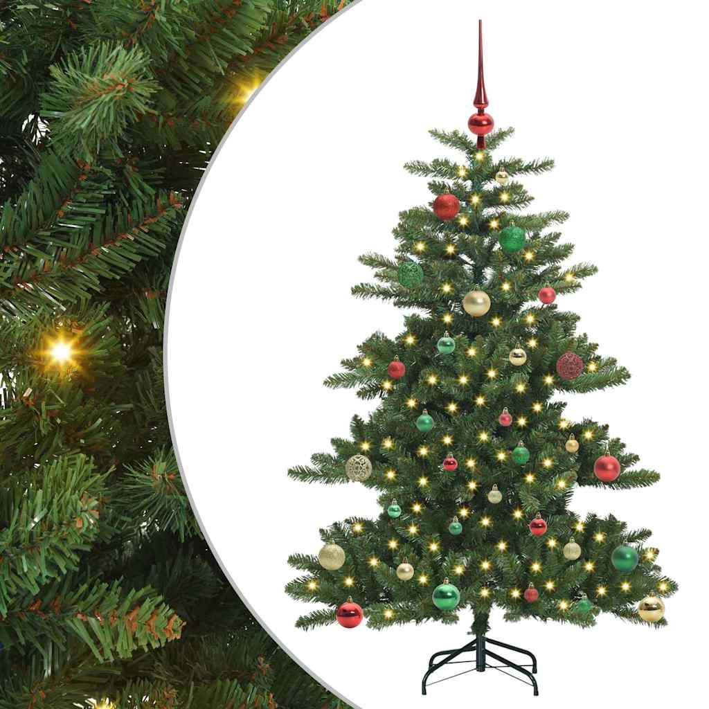 Vidaxx sapin de Noël artificiel pliant vert 150 cm PVC et acier
