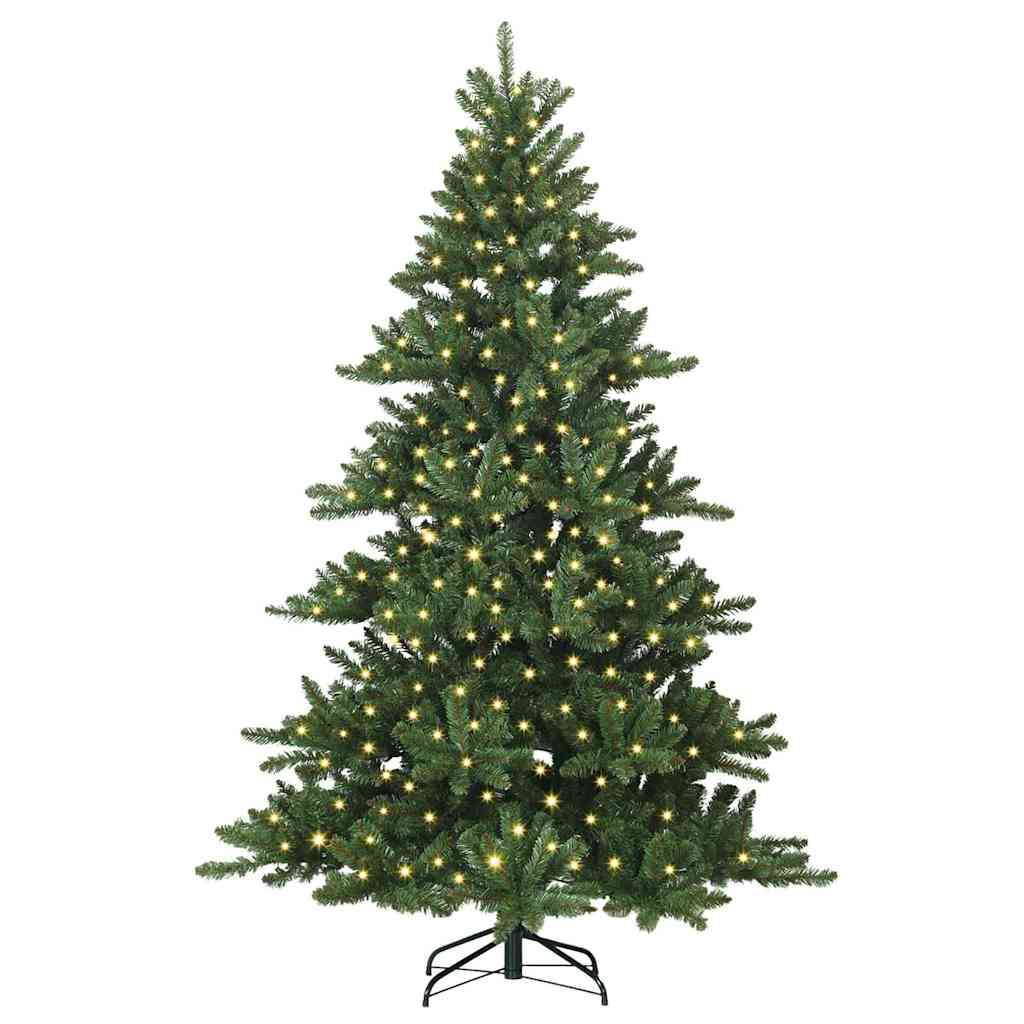 Vidaxx sapin de Noël artificiel pliant vert 180 cm PVC et acier