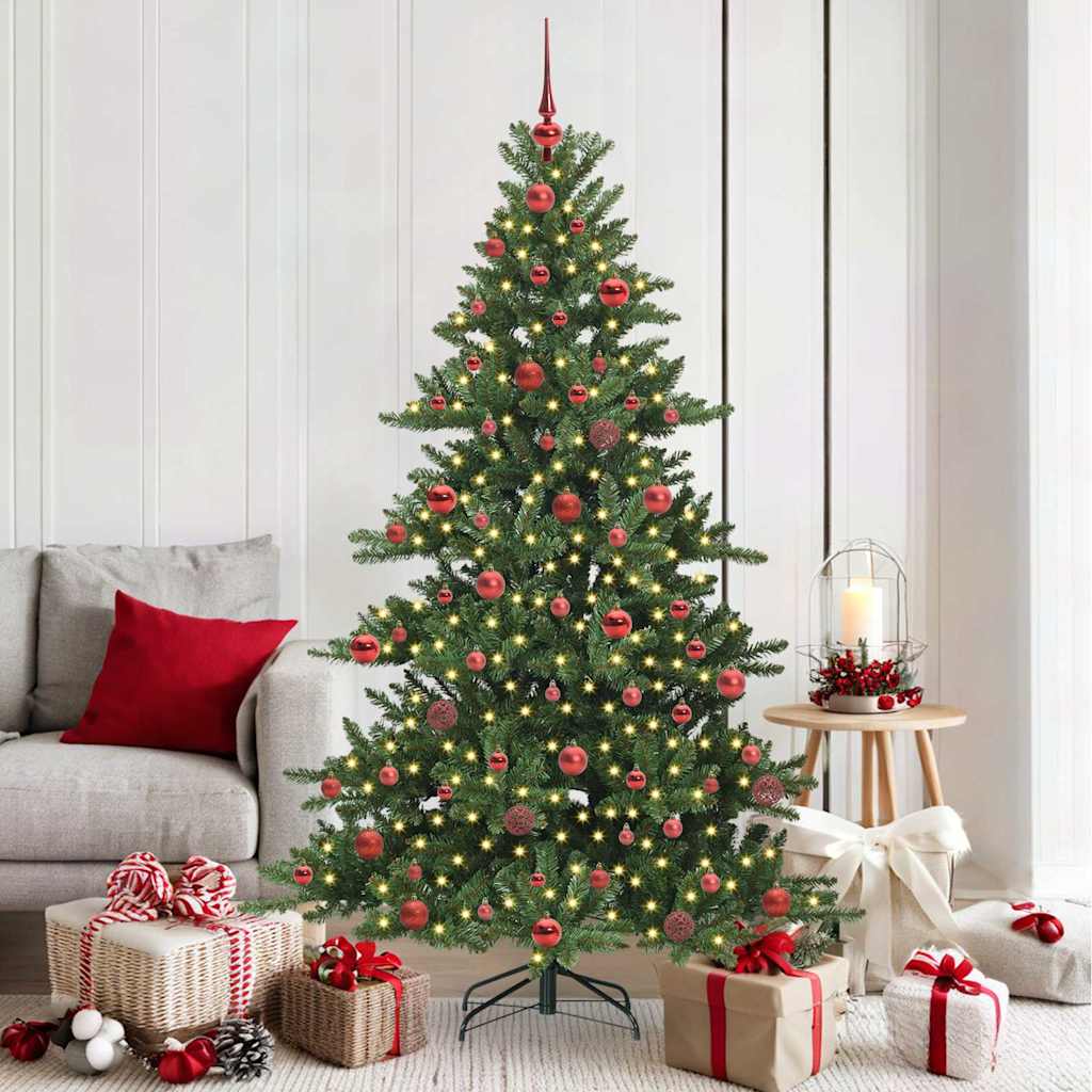 Vidaxx sapin de Noël artificiel pliant vert 180 cm PVC et acier