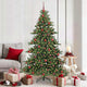Vidaxx sapin de Noël artificiel pliant vert 180 cm PVC et acier
