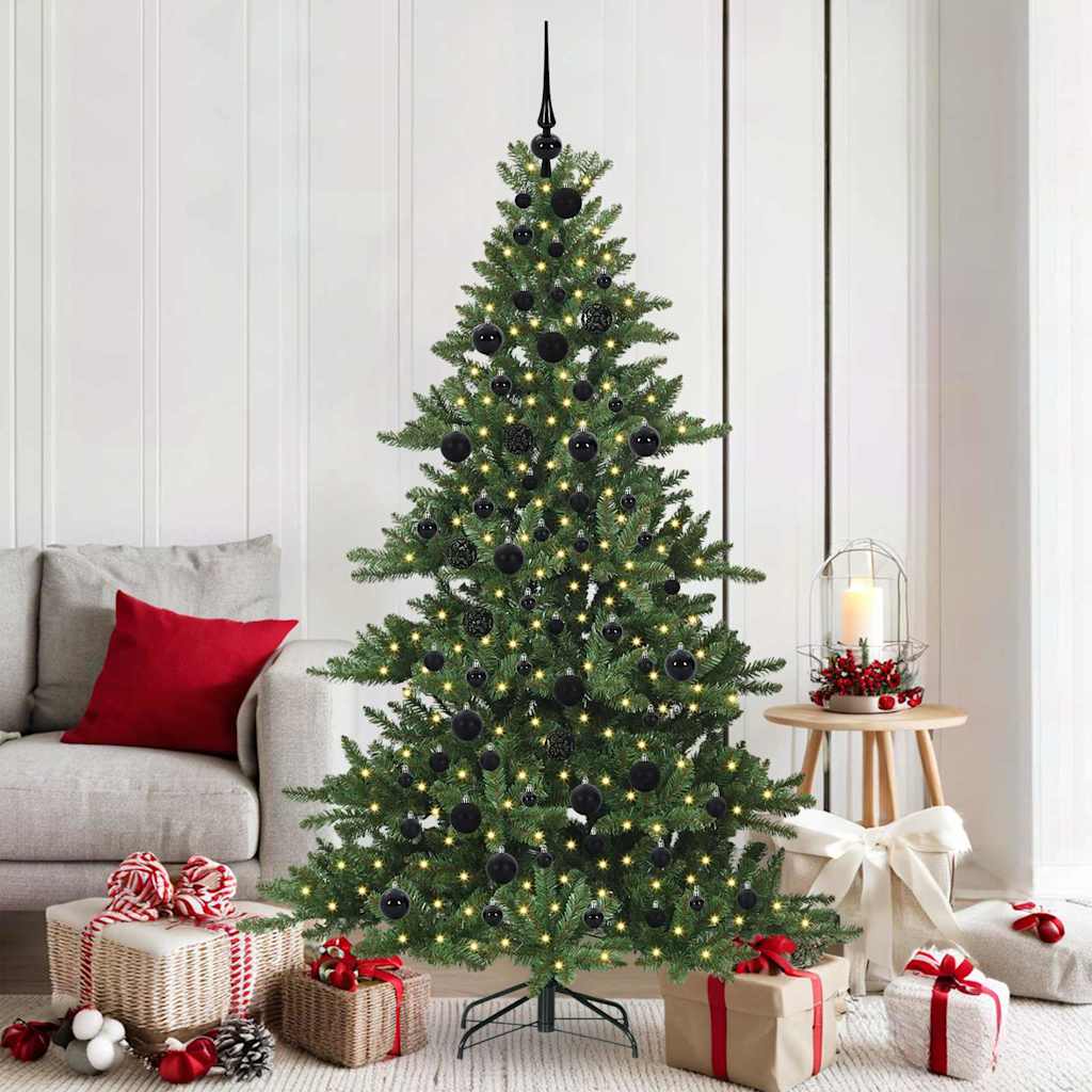 Vidaxx sapin de Noël artificiel pliant vert 180 cm PVC et acier