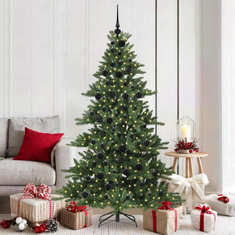 Vidaxx sapin de Noël artificiel pliant vert 180 cm PVC et acier