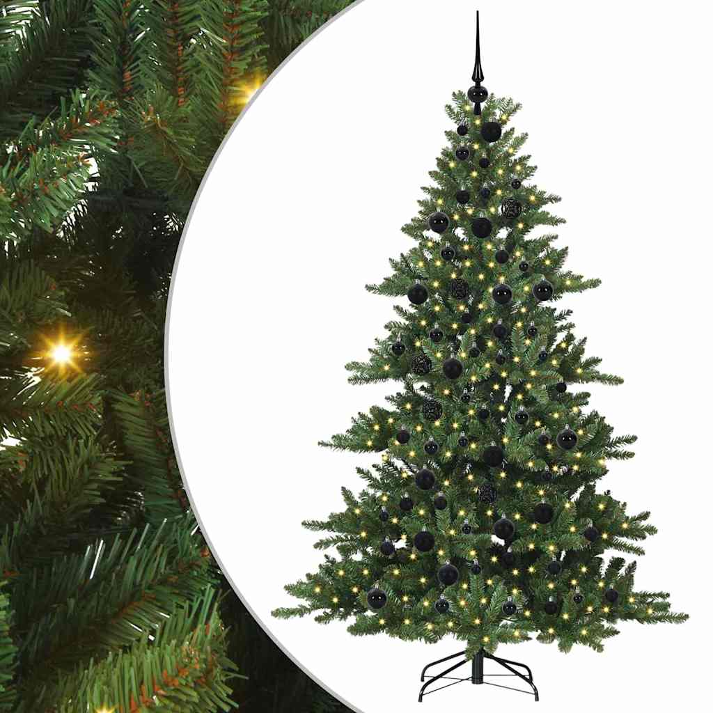 Vidaxx sapin de Noël artificiel pliant vert 180 cm PVC et acier