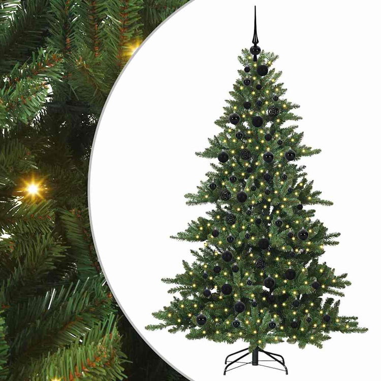 Vidaxx sapin de Noël artificiel pliant vert 180 cm PVC et acier