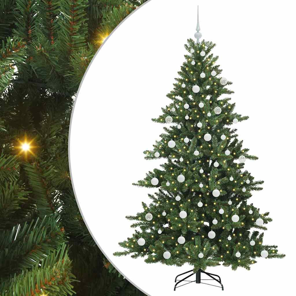 Vidaxx sapin de Noël artificiel pliant vert 180 cm PVC et acier