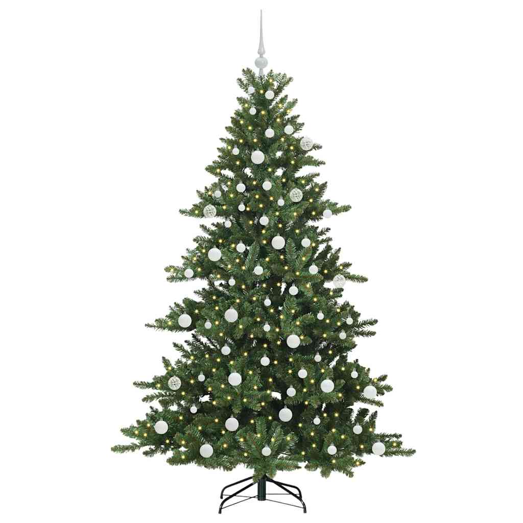 Vidaxx sapin de Noël artificiel pliant vert 180 cm PVC et acier