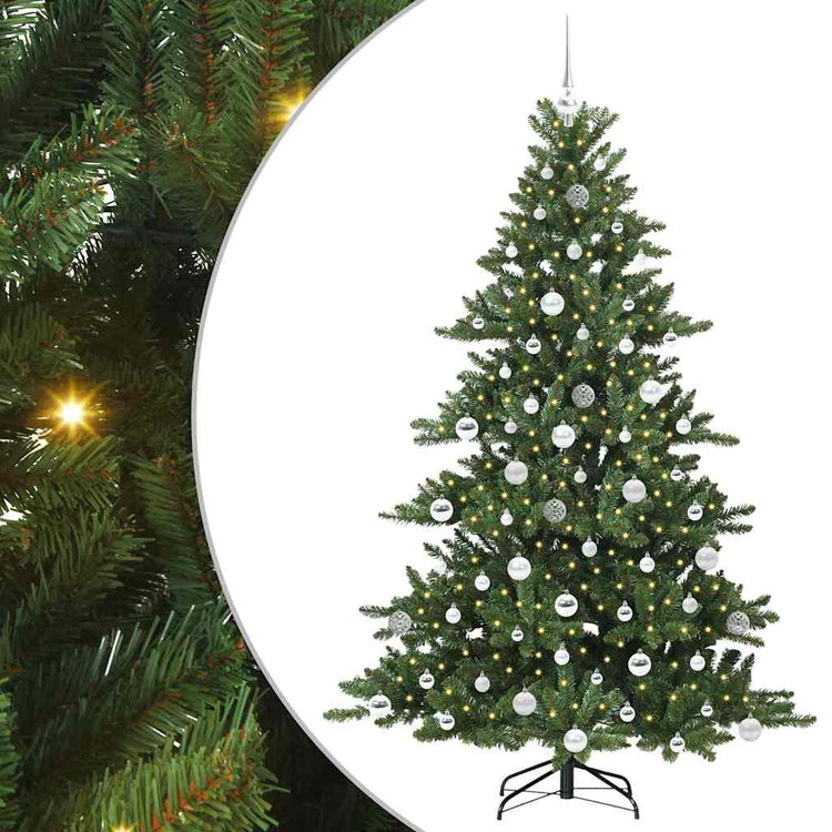 Vidaxx sapin de Noël artificiel pliant vert 180 cm PVC et acier