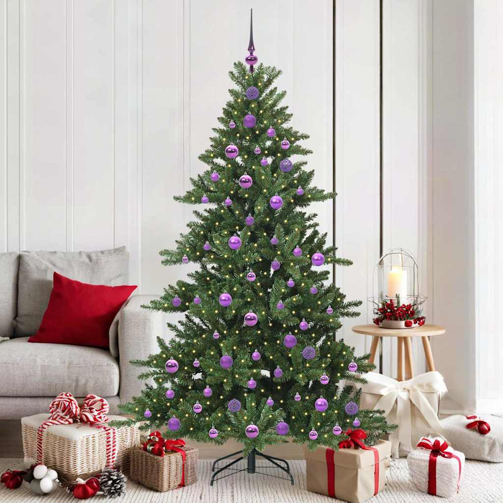 Vidaxx sapin de Noël artificiel pliant vert 180 cm PVC et acier