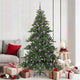 Vidaxx sapin de Noël artificiel pliant vert 180 cm PVC et acier