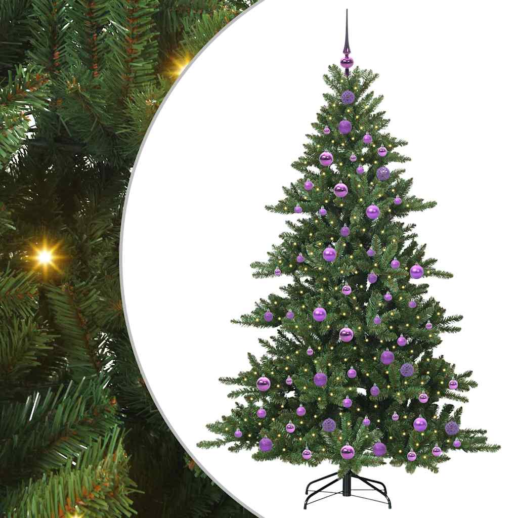 Vidaxx sapin de Noël artificiel pliant vert 180 cm PVC et acier