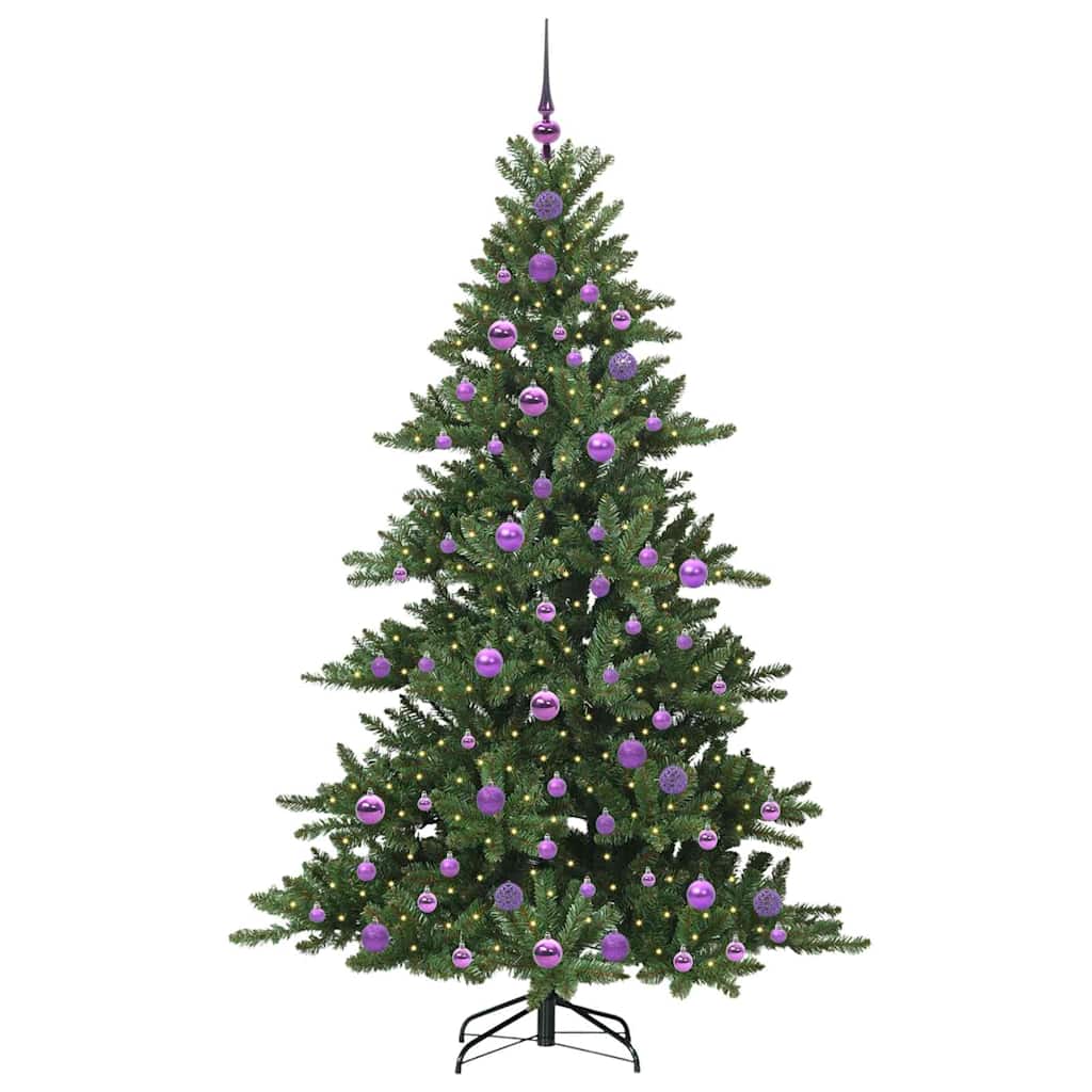Vidaxx sapin de Noël artificiel pliant vert 180 cm PVC et acier