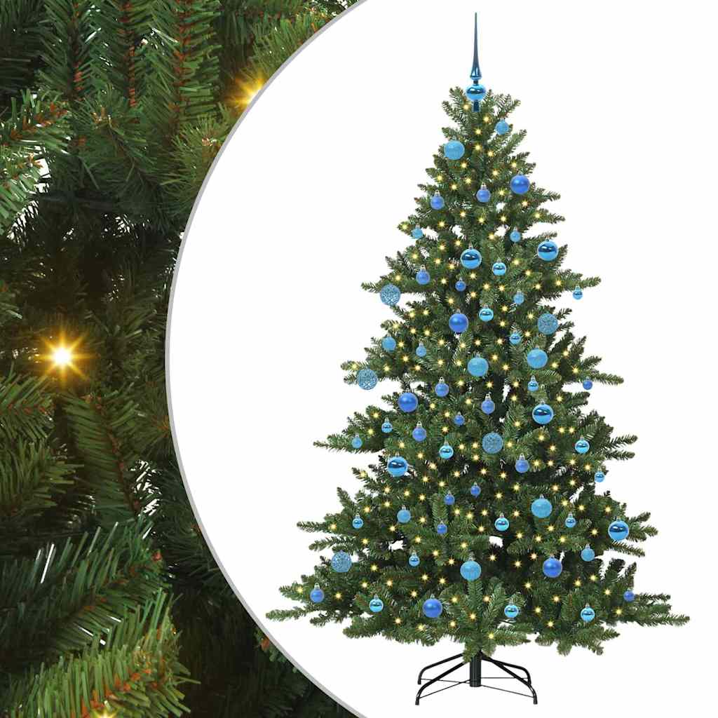 Vidaxx sapin de Noël artificiel pliant vert 180 cm PVC et acier