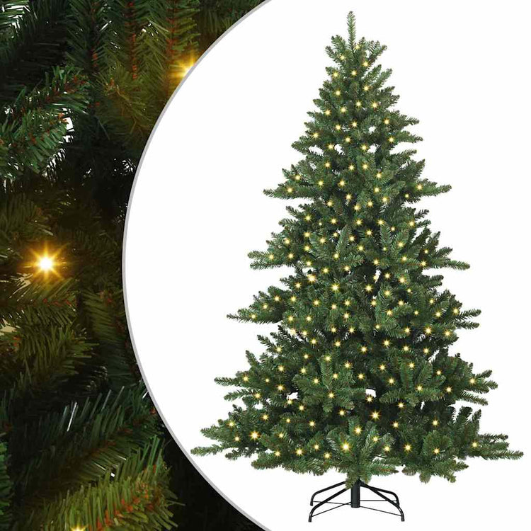 Vidaxx sapin de Noël artificiel pliant vert 210 cm PVC et acier