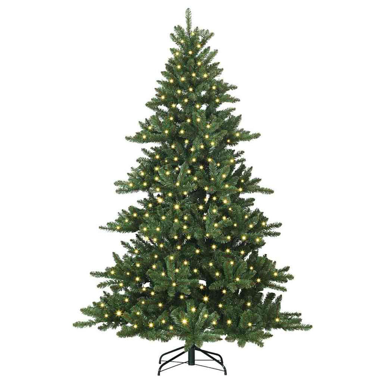 Vidaxx sapin de Noël artificiel pliant vert 210 cm PVC et acier