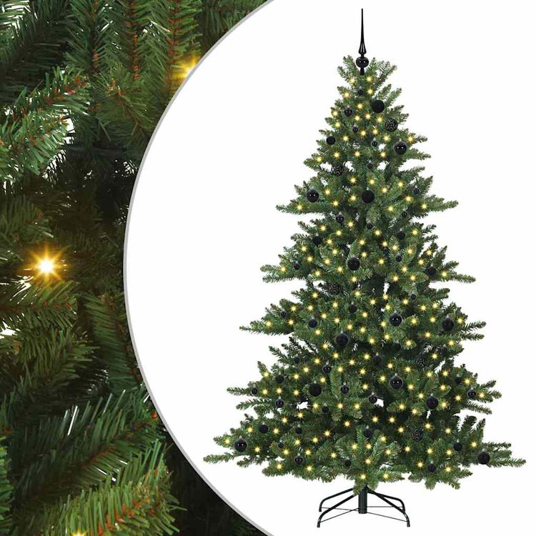 Vidaxx sapin de Noël artificiel pliant vert 210 cm PVC et acier