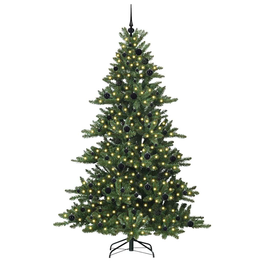 Vidaxx sapin de Noël artificiel pliant vert 210 cm PVC et acier