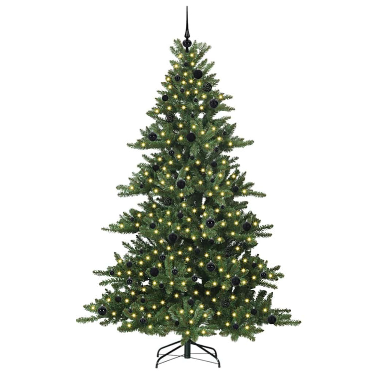 Vidaxx sapin de Noël artificiel pliant vert 210 cm PVC et acier