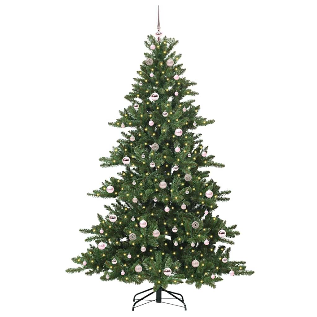 Vidaxx sapin de Noël artificiel pliant vert 210 cm PVC et acier
