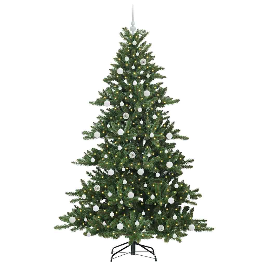 Vidaxx sapin de Noël artificiel pliant vert 210 cm PVC et acier