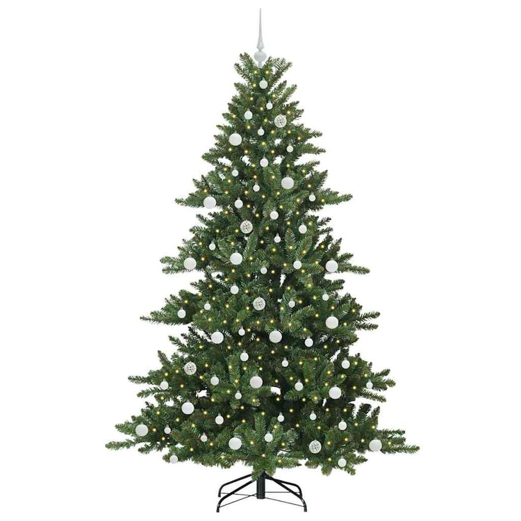 Vidaxx sapin de Noël artificiel pliant vert 210 cm PVC et acier